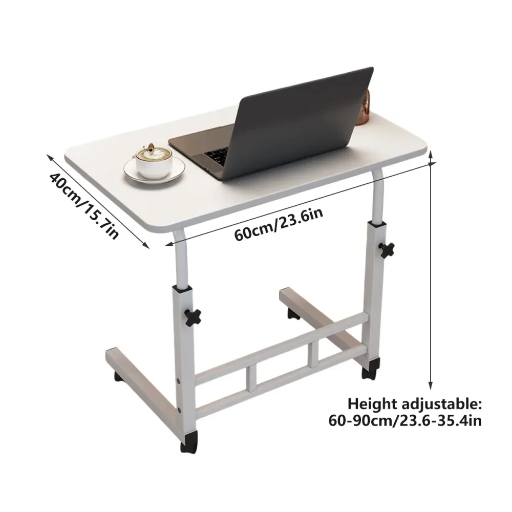 Laptop Desk Adjustable Height Mobile Side Table Ergonomic Design Stable Durable