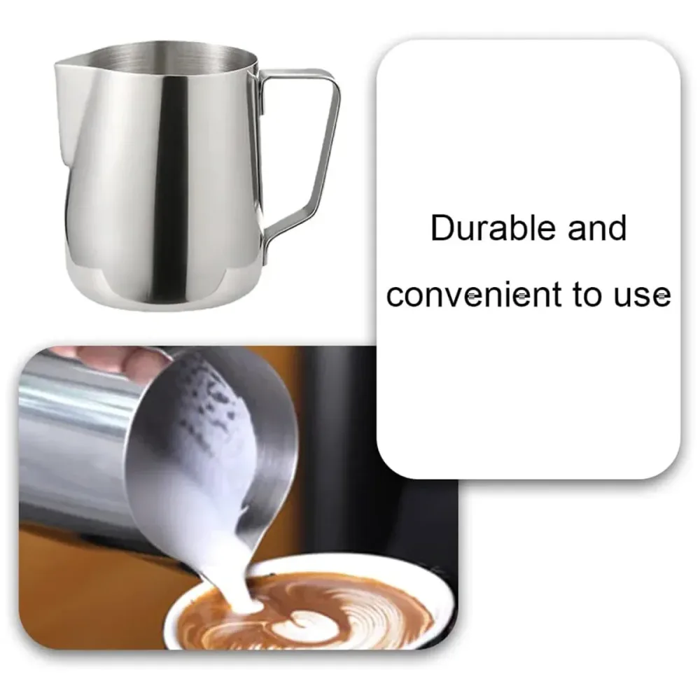 Stainless Steel Latte Art Cup 350ml 600ml Milk Frothing Pitcher Coffee Barista