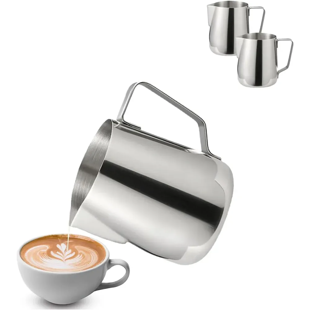 Stainless Steel Latte Art Cup 350ml 600ml Milk Frothing Pitcher Coffee Barista