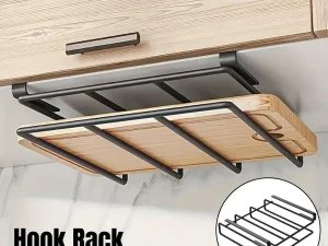 Double Stainless Steel Kitchen Organizer Shelf Rack Cabinet Storage Space Saver