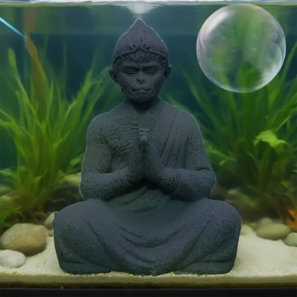 Sun Wukong Resin Figurine Aquarium Tank Ornament Decor