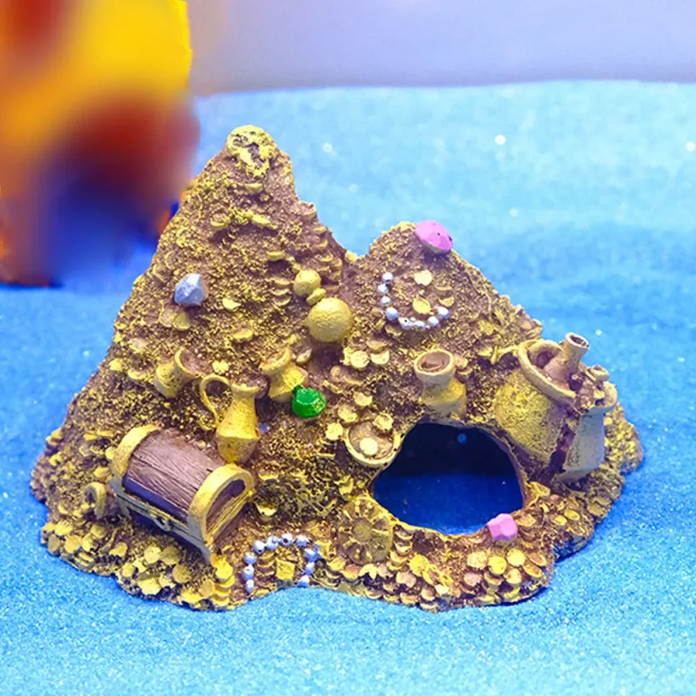 Aquarium Decoration Pineapple House Hideout Treasure Chest Fish Tank Ornament