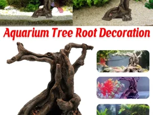 Aquarium Decor Artificial Resin Driftwood Craft Realistic Fish Tank Ornament