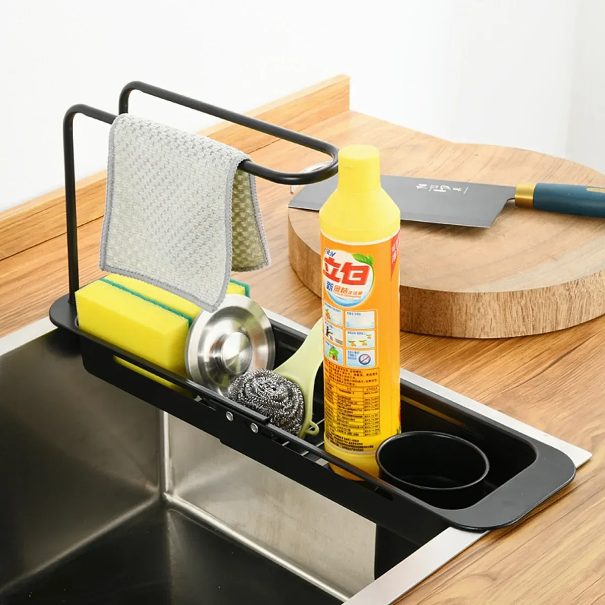 Retractable Stainless Steel Kitchen Sink Drain Rack Kitchen Counter Storage