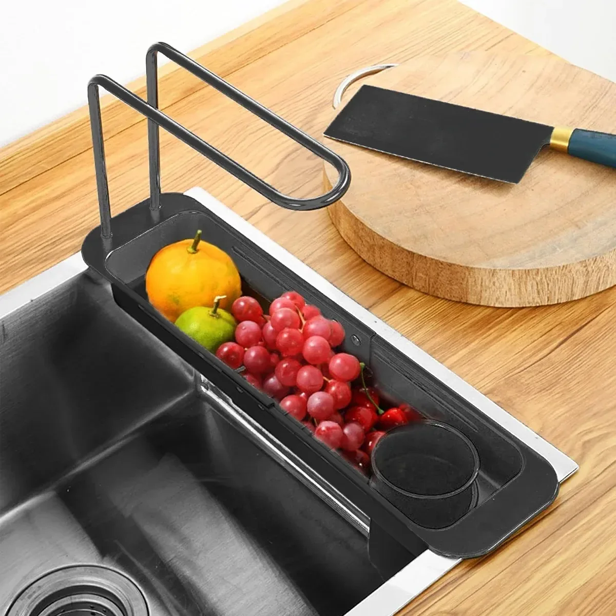 Retractable Stainless Steel Kitchen Sink Drain Rack Kitchen Counter Storage