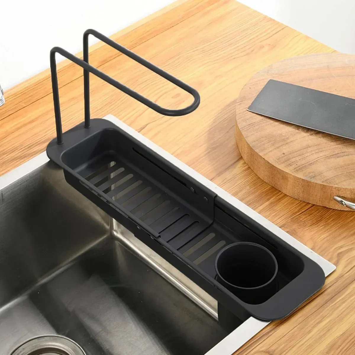 Retractable Stainless Steel Kitchen Sink Drain Rack Kitchen Counter Storage