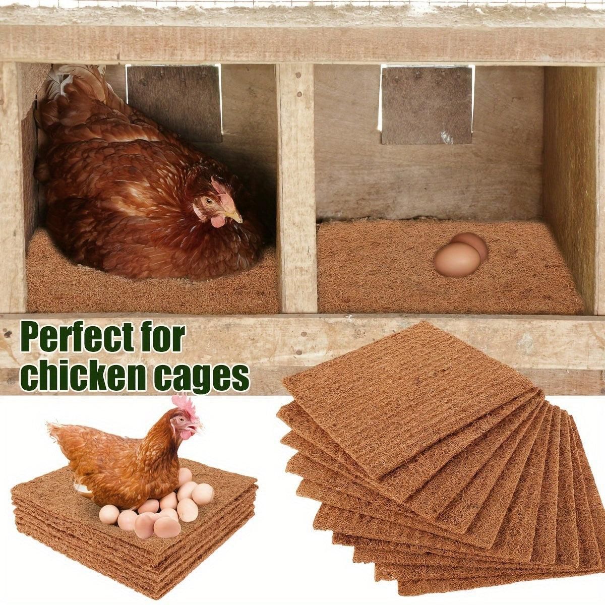 10pcs Chicken Nest Box Liner Soft Cushions for Poultry Hen Laying Coop Nest Pads