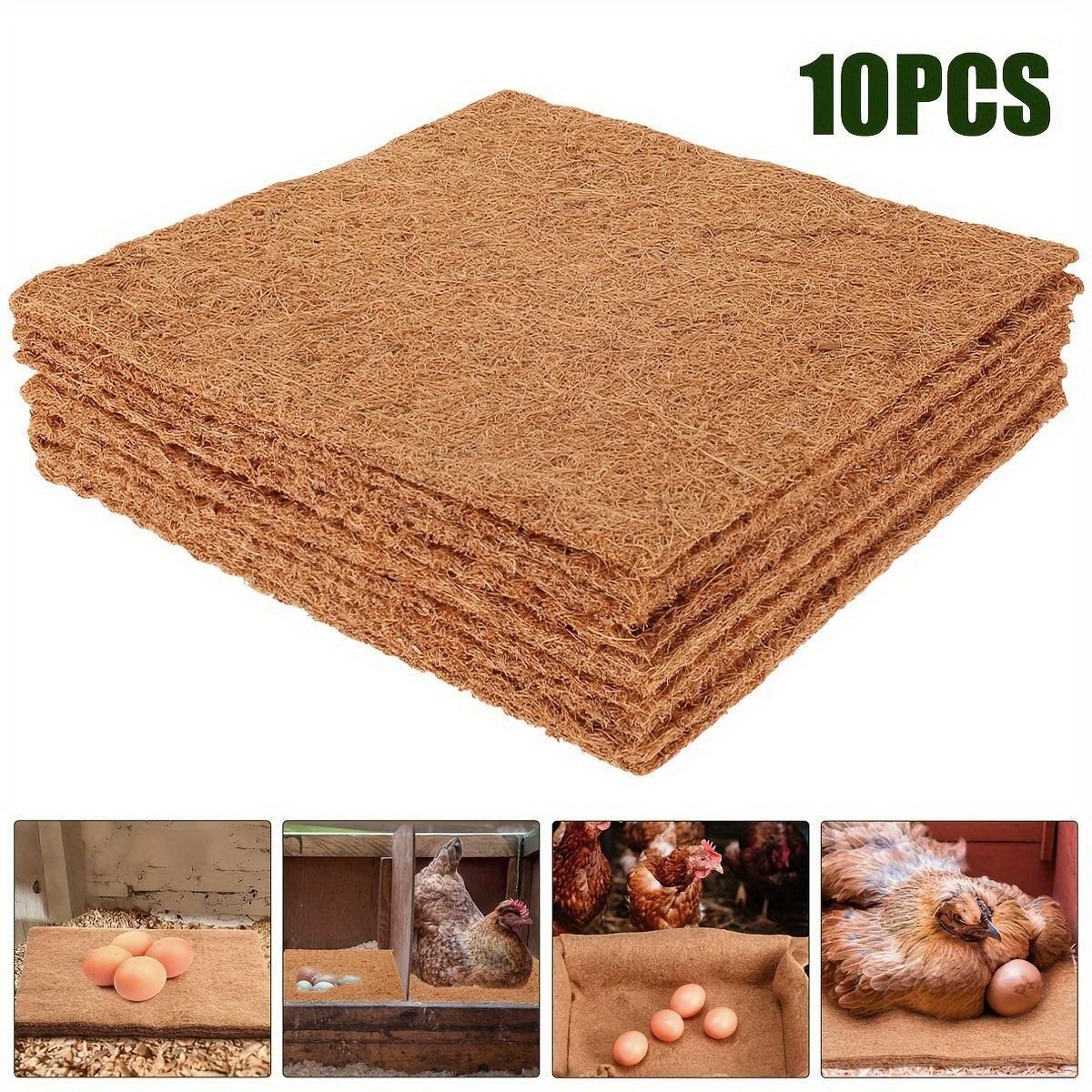 10pcs Chicken Nest Box Liner Soft Cushions for Poultry Hen Laying Coop Nest Pads