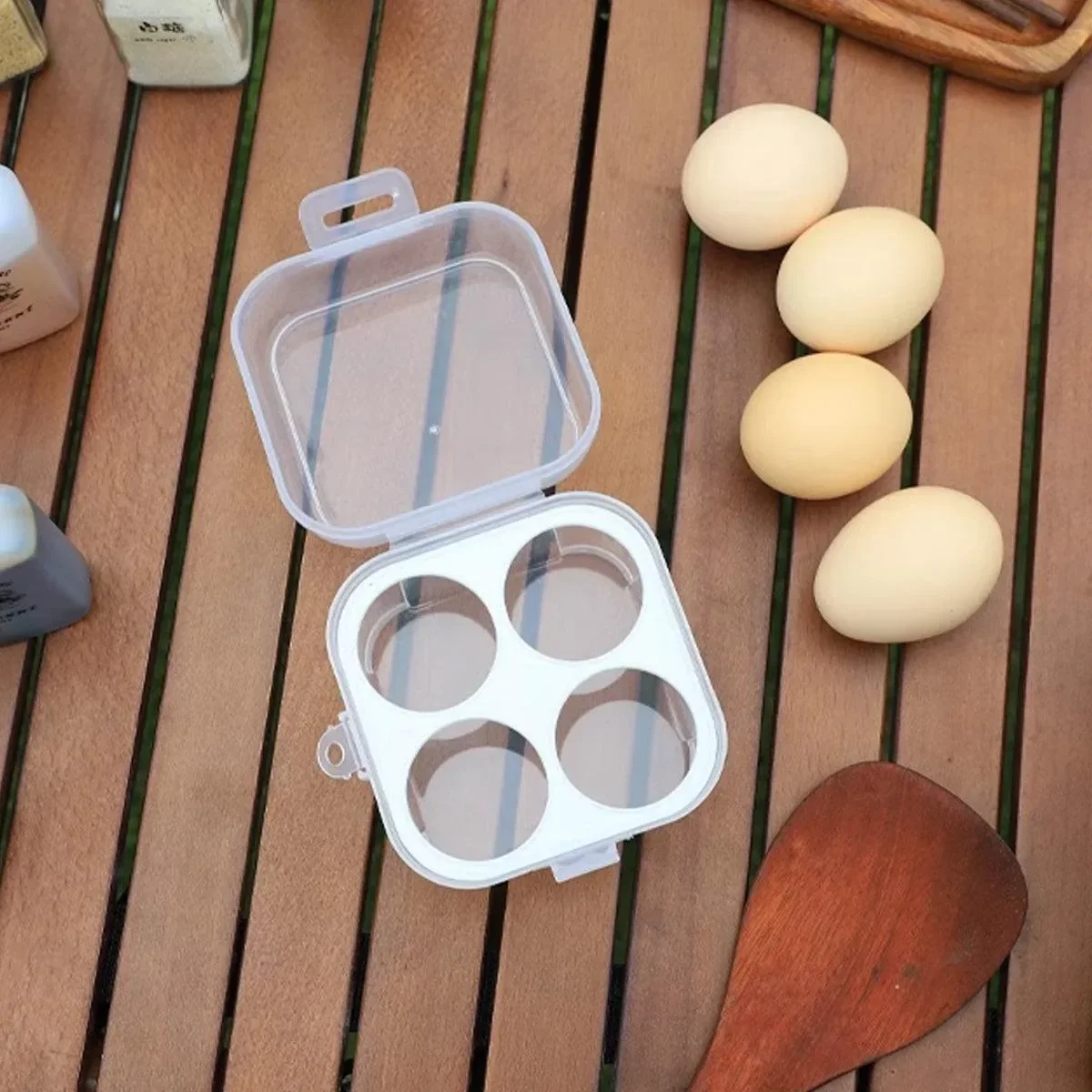 6PCS Portable Egg Storage Box Shockproof Sealed Plastic With Lid Camping Box