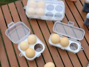 6PCS Portable Egg Storage Box Shockproof Sealed Plastic With Lid Camping Box