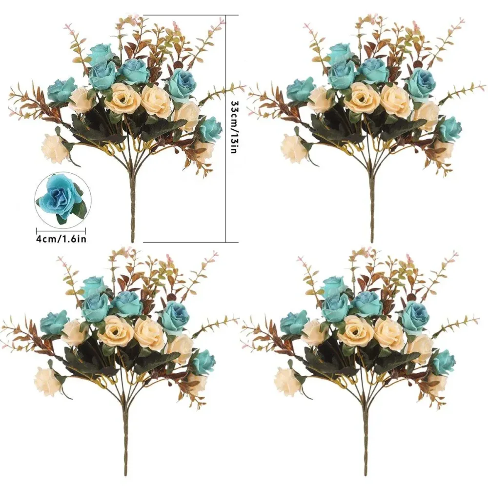 4pcs Artificial Flowers Home Decoration Floral Arrangement for Living Room Decor