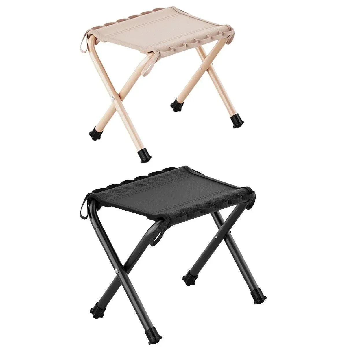 Outdoor Foldable Bench Stool Portable Camping Chair for Hiking Picnic Travel