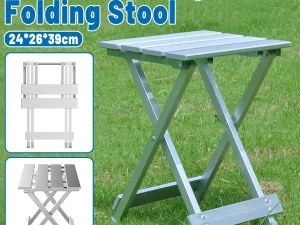 Lightweight Aluminum Alloy Folding Stool Portable for Camping Hiking Fishing