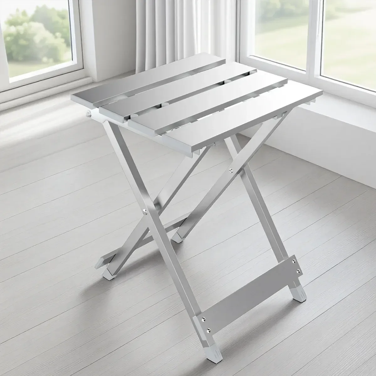 Lightweight Aluminum Alloy Folding Stool Portable for Camping Hiking Fishing