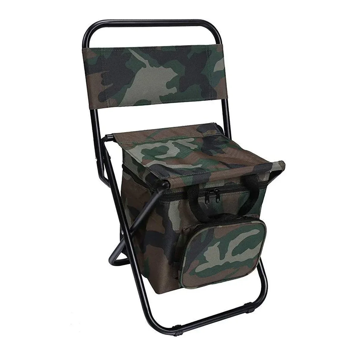 Folding Camping Chair w/ Storage Bag Lightweight Portable Outdoor Fishing Stool