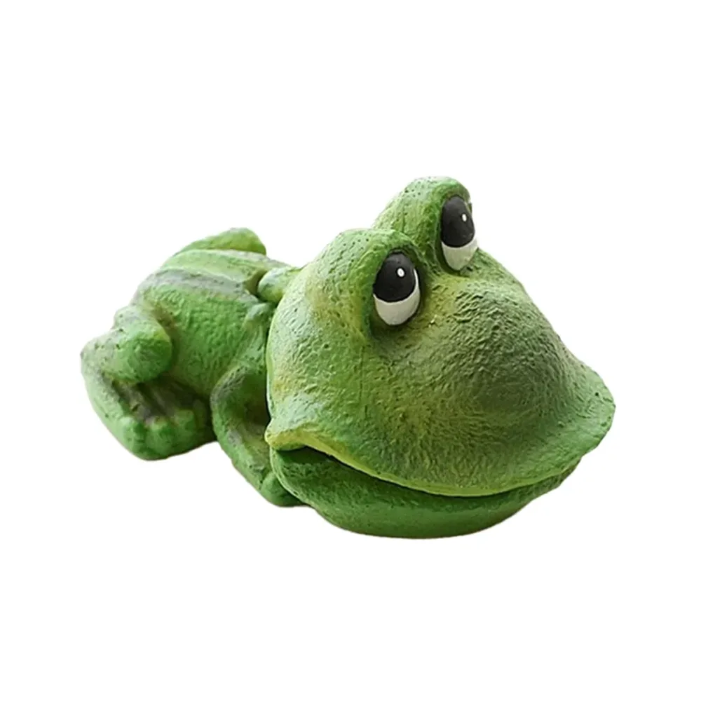Aquarium Frog Ornament Cute Frog Decor for Fish Tank with Air Bubble Feature