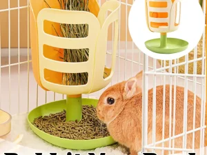 Rabbit Hay Rack Feeder Hay Bowl Food Container Anti Waste Easy Clean Durable