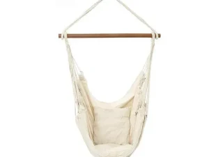 Portable Hanging Hammock Chair Swing Garden Outdoor Camping Soft - White