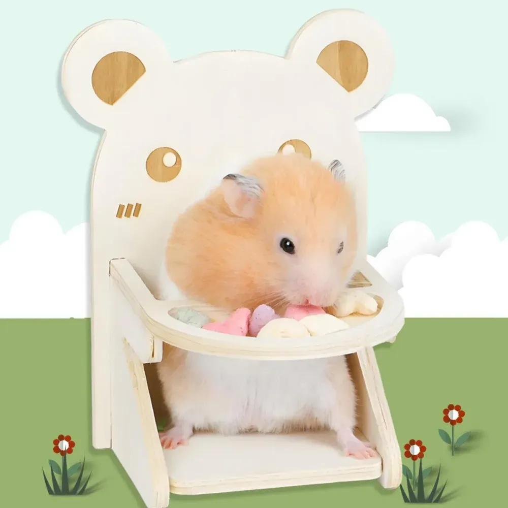Hamster Critter Dining Chair Food Table Small Animal Feeding Table and Chair Set