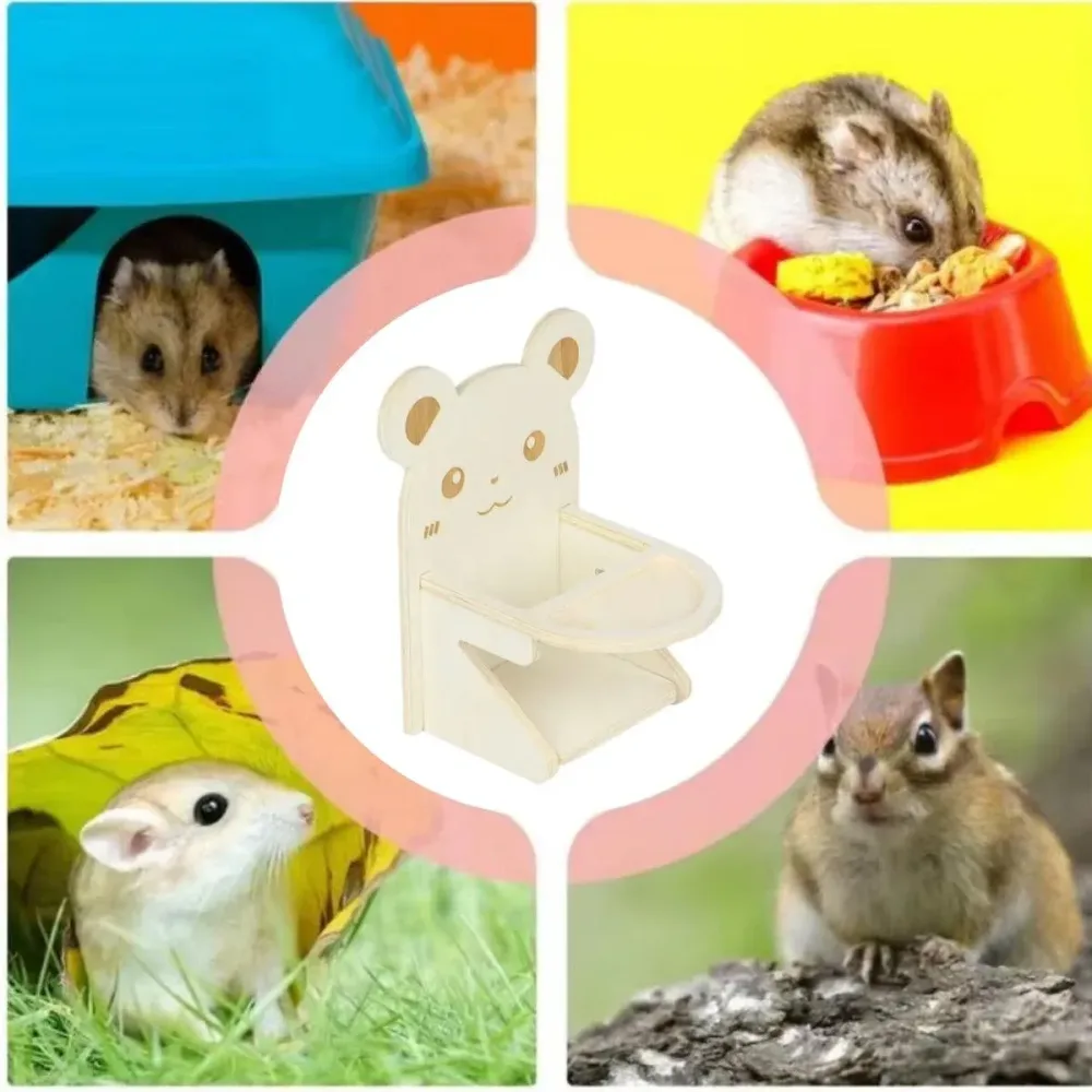 Hamster Critter Dining Chair Food Table Small Animal Feeding Table and Chair Set