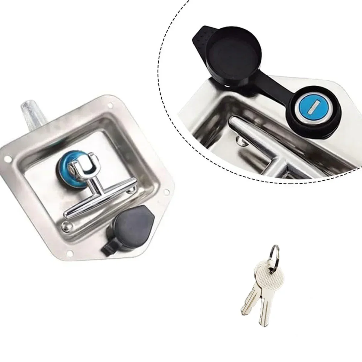 Car Trailer Stainless Steel Toolbox Lock Anti Rust Secure For Truck Van Storage