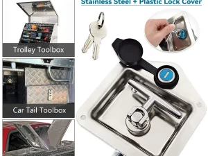 Car Trailer Stainless Steel Toolbox Lock Anti Rust Secure For Truck Van Storage