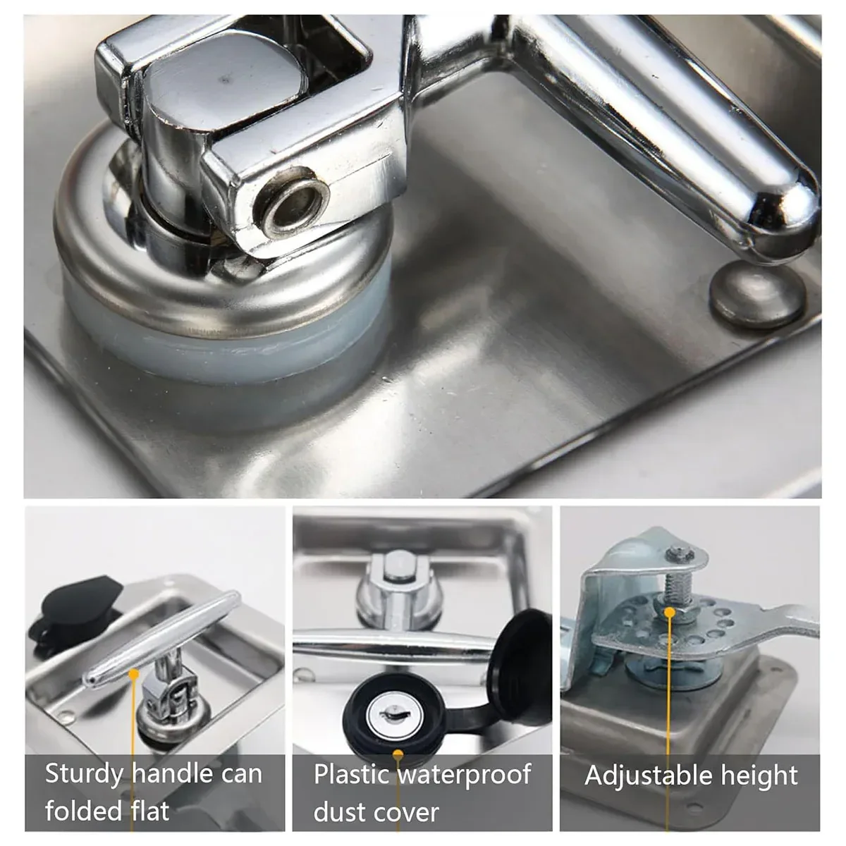 Car Trailer Stainless Steel Toolbox Lock Anti Rust Secure For Truck Van Storage