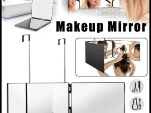 3Way Makeup Mirror for Hair Cutting Styling Hanging Beauty Tool Adjustable