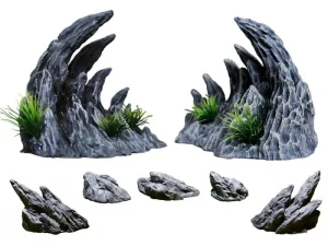 Aquarium Resin Dragon Stone Rock Decorative Ornaments Fish Tank Landscape