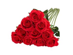 10pcs Artificial Silk Simulation Rose Flowers - Wedding Party Home Decorations