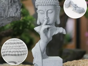 Chinese Garden Buddha Ornament Fish Tank Decoration Resin Statue Landscaping
