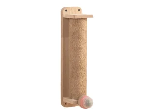 2Style Wood Wall-Mounted Natural Sisal Rope Cat Scratching Claw Grinding Pet Toy