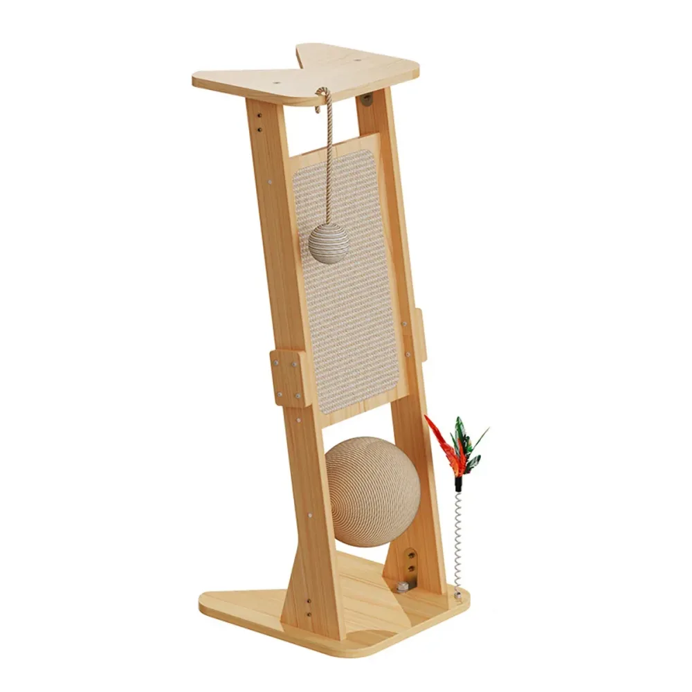 Cat Scratch Board Upright Claw Grinding Post Corner Scratching Column For Indoor