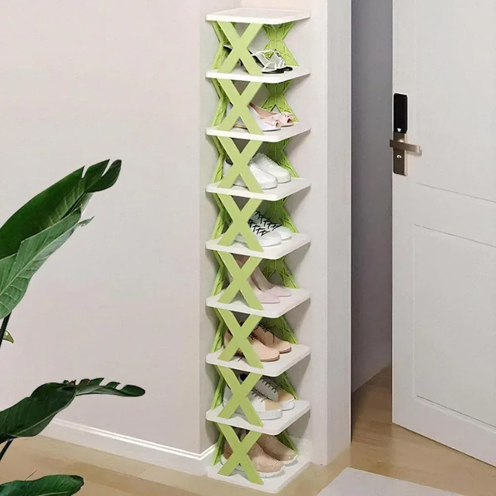 Simple Shoe Rack Home Use Space Saving Clip Storage Organizer Cabinet Stand