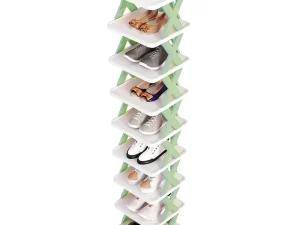 Simple Shoe Rack Home Use Space Saving Clip Storage Organizer Cabinet Stand