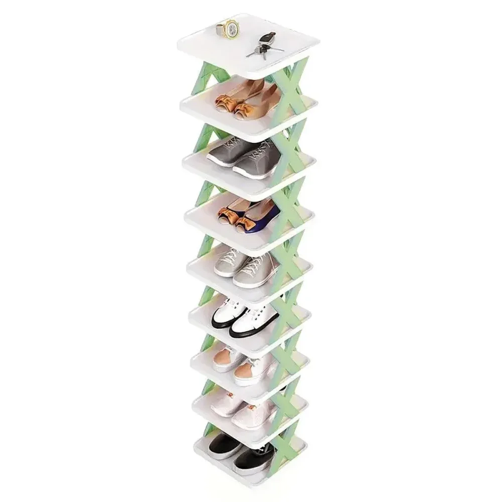 Simple Shoe Rack Home Use Space Saving Clip Storage Organizer Cabinet Stand