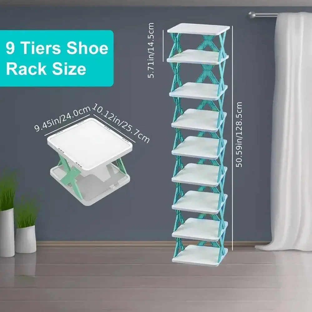 Simple Shoe Rack Home Use Space Saving Clip Storage Organizer Cabinet Stand