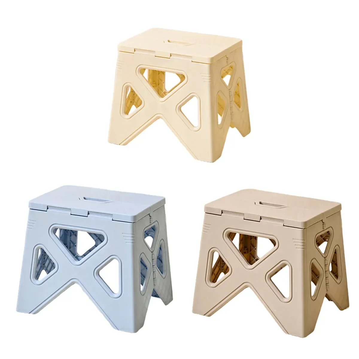 Portable Folding Plastic Stool Lightweight Step Chair for Outdoor Camping or