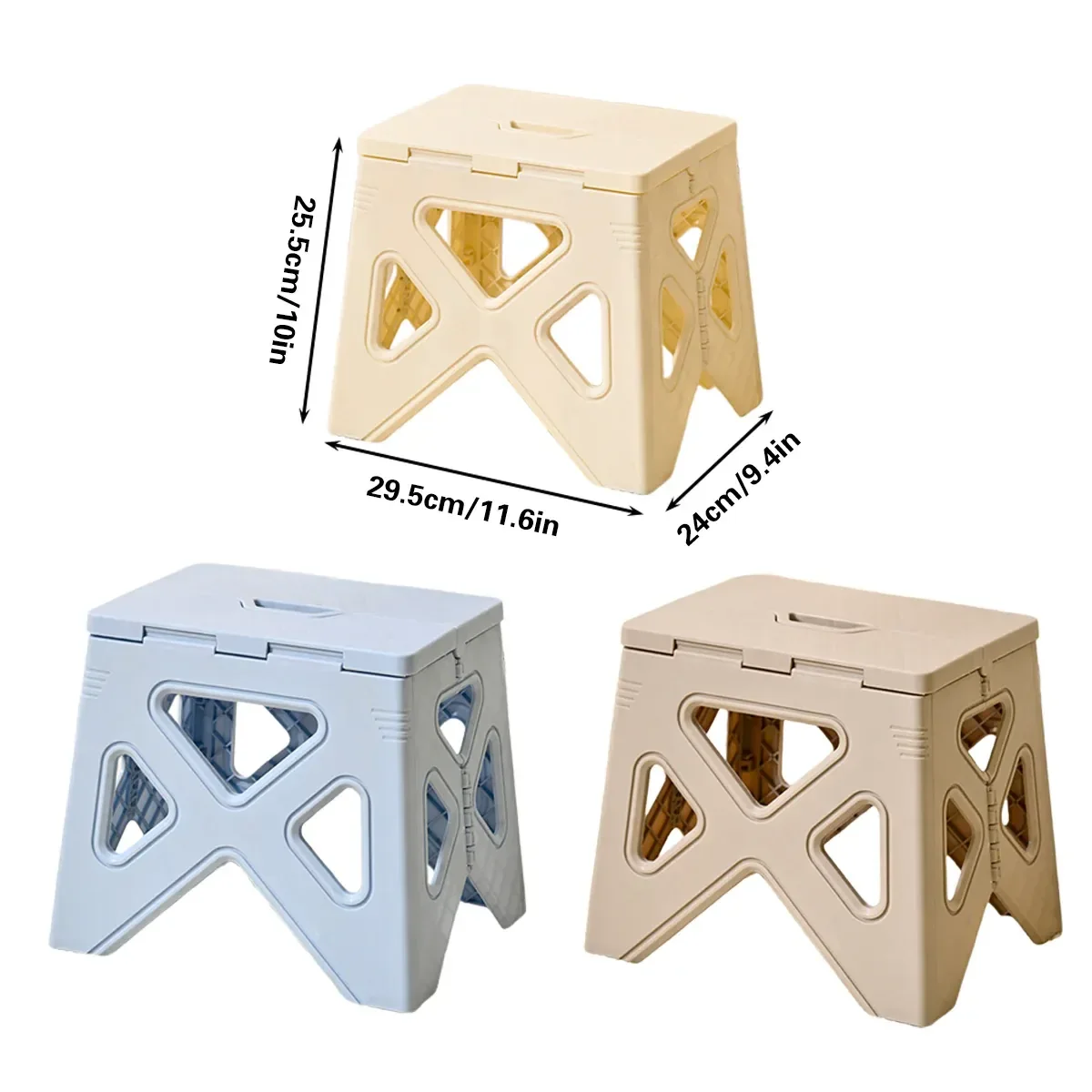 Portable Folding Plastic Stool Lightweight Step Chair for Outdoor Camping or