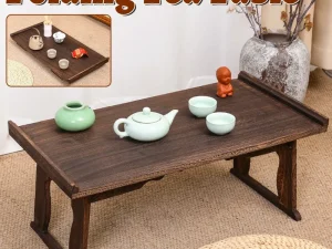 Wooden Foldable Chinese Style Tea Table Home Living Room Space Saving Durable