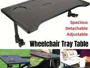 Plastic Dining Table for Wheelchair with Dining Board for Elderly Mobility Use