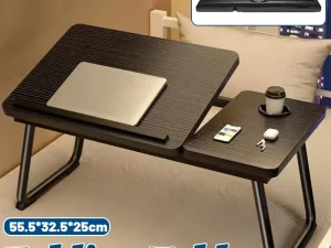 Bedside Table with Adjustable Height Folding Desktop Sturdy Space Saving Durable