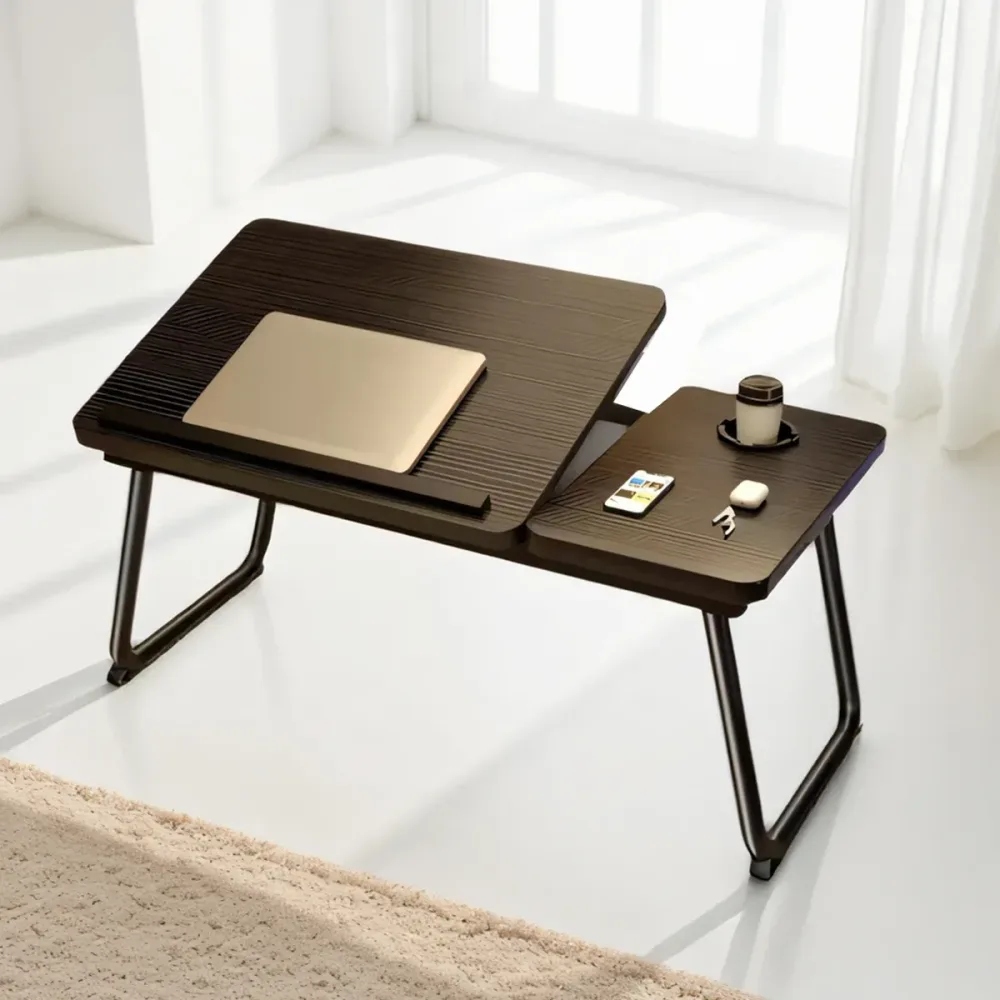 Bedside Table with Adjustable Height Folding Desktop Sturdy Space Saving Durable