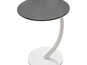 C Shaped Snack Side Table for Sofa Couch Small End Table for Living Room Bedroom