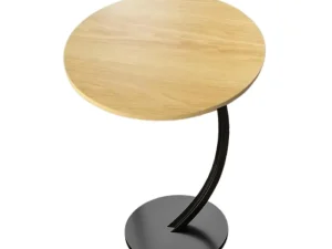 C Shaped Snack Side Table for Sofa Couch Small End Table for Living Room Bedroom