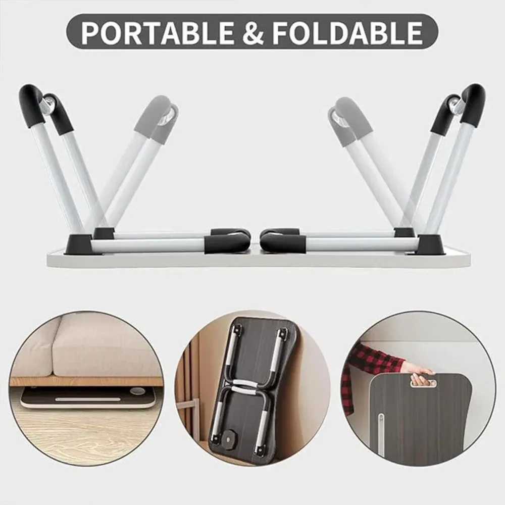Laptop Bed Table Foldable Lap Standing Desk w/ Cup Slot for Indoor Picnic Tray