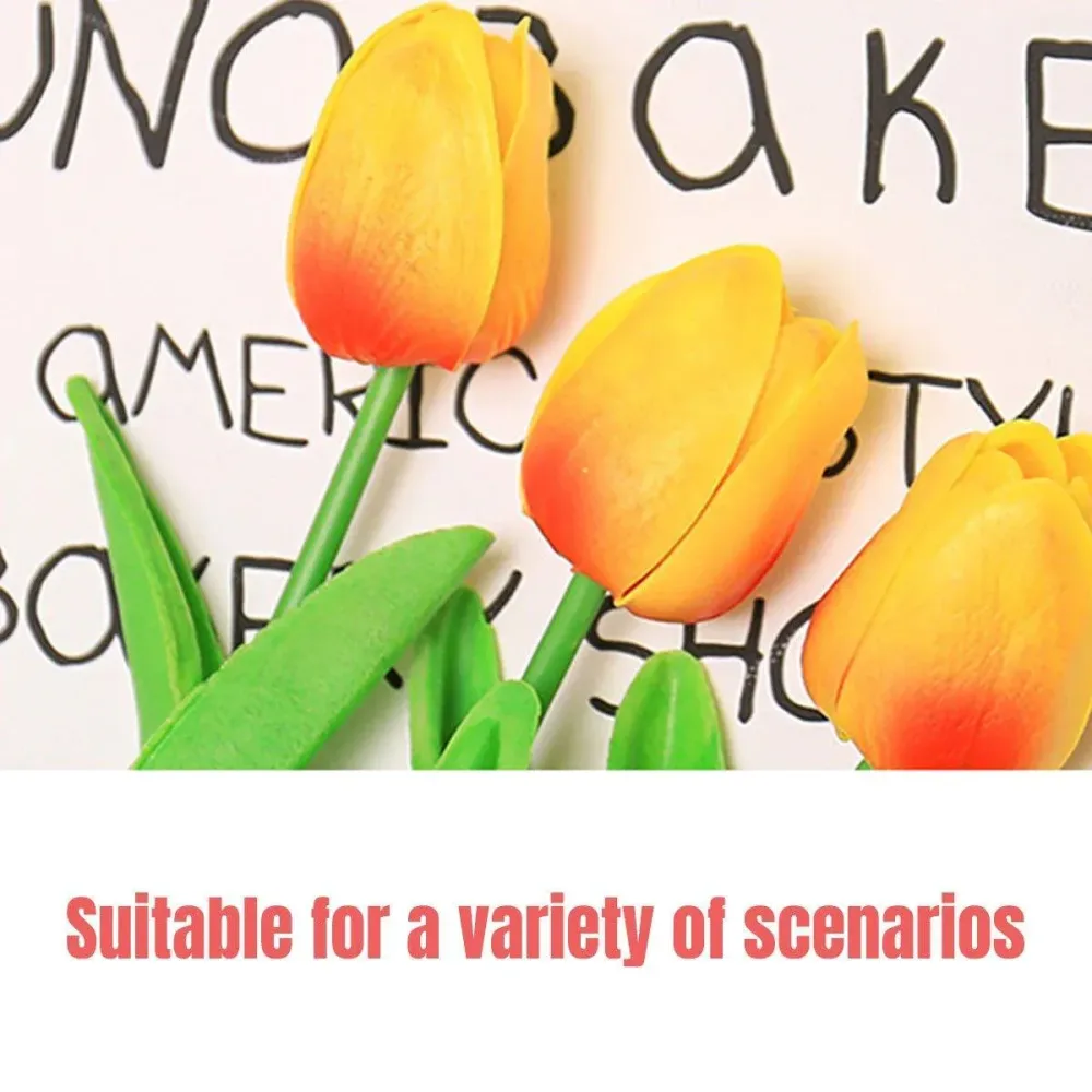 20PCS Real Touch Artificial Tulip Bouquet Fake Flowers for Home Wedding Decor