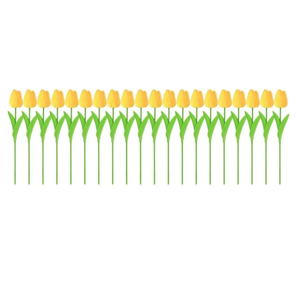 20PCS Real Touch Artificial Tulip Bouquet Fake Flowers for Home Wedding Decor