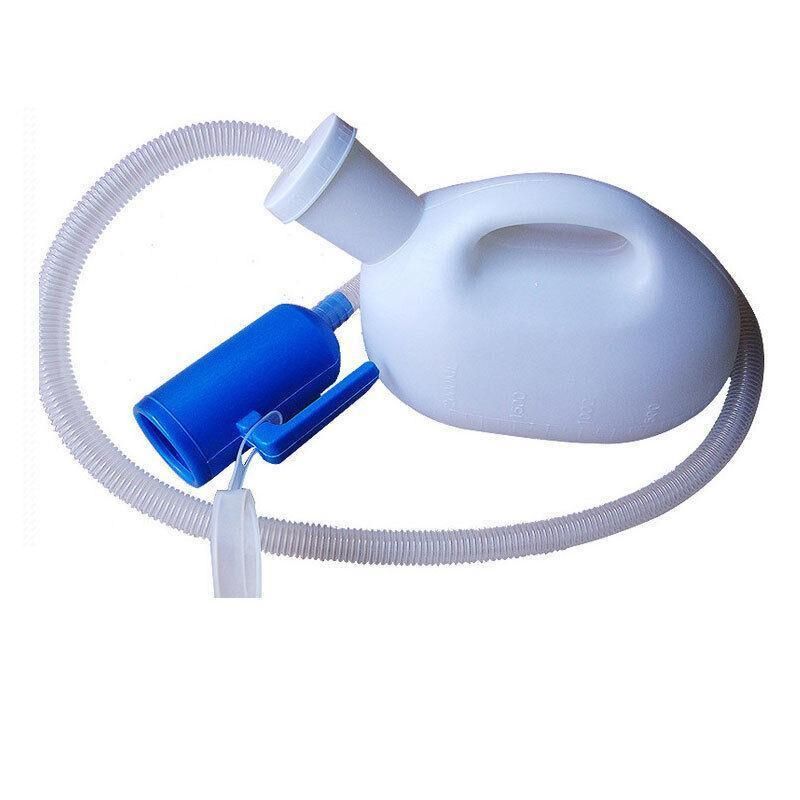 2000ml Portable Male Urinal Bottle w/ 1.2m Tube for Car Camping Travel Outdoor