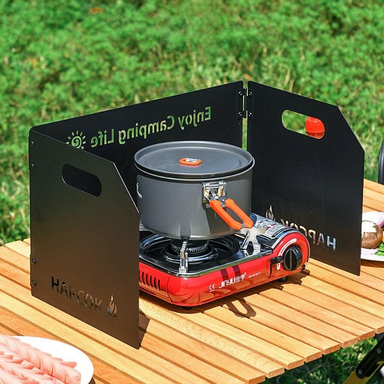 Outdoor Camping Tri Fold Board Portable Folding Windproof Windshield Protector